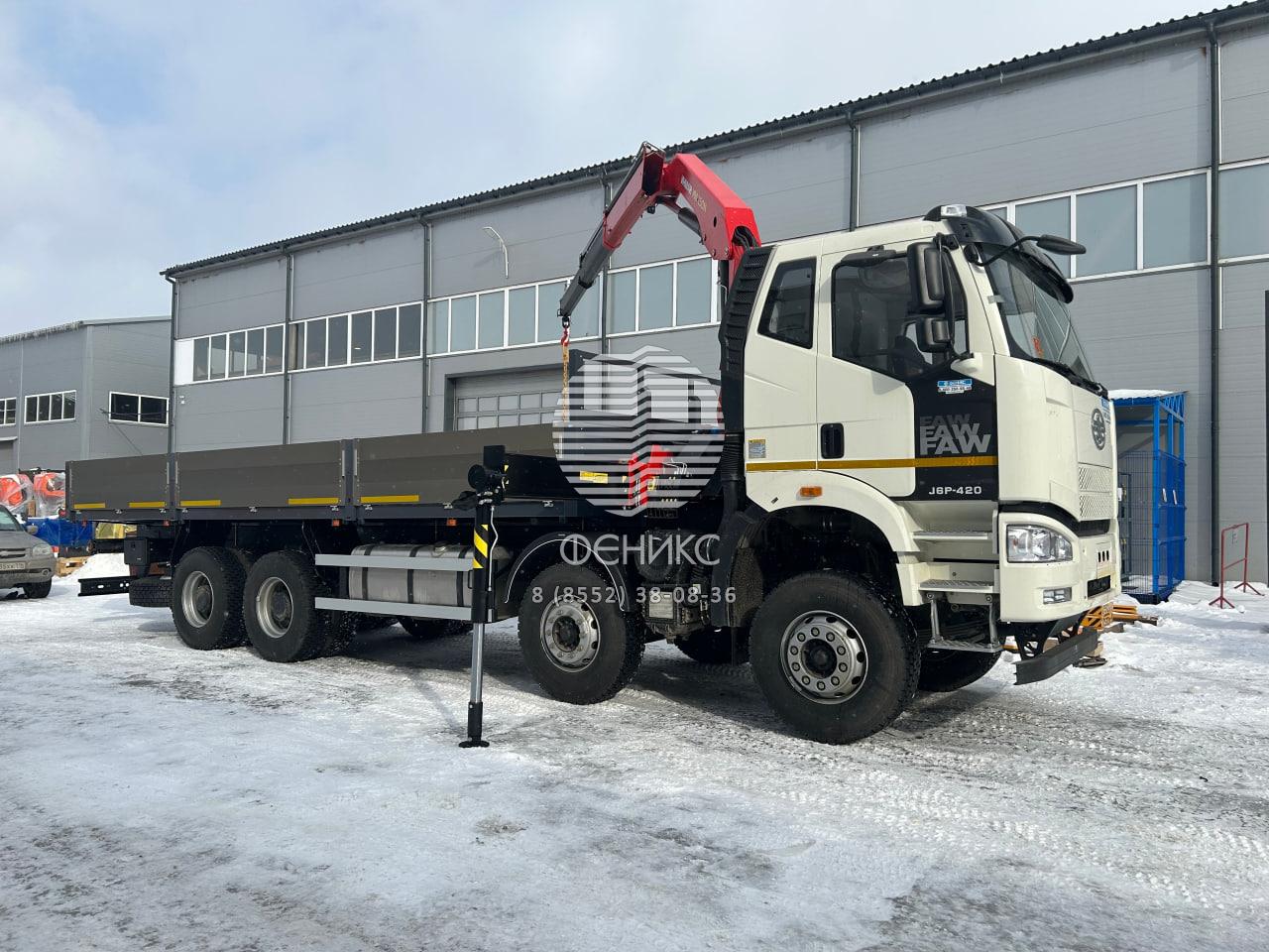 Бортовой FAW 8×4 с КМУ ИНМАН ИМ150N